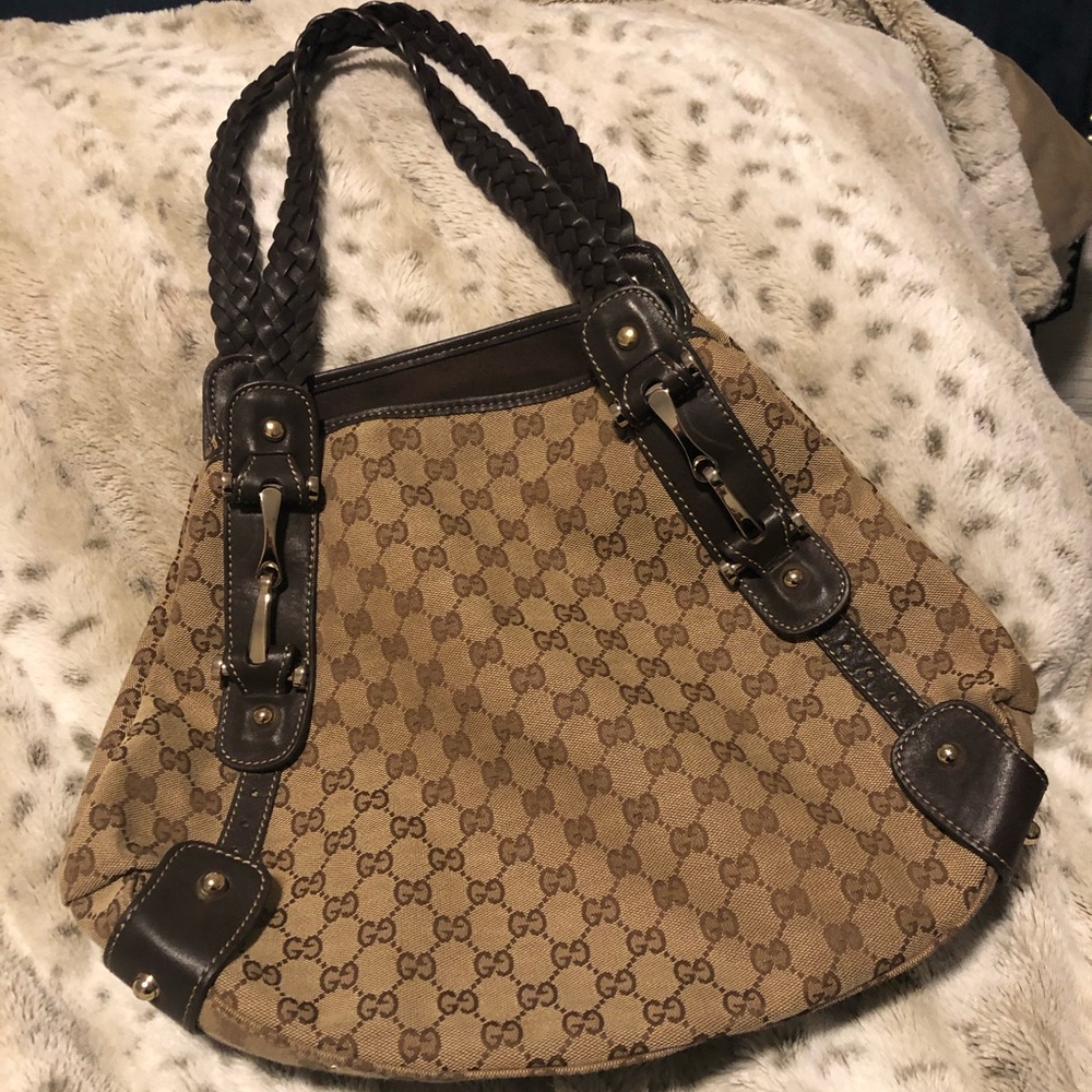 Gucci Classic Monogram Handbag 100% Authentic